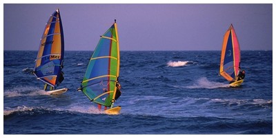 Les sports nautiques.