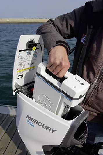 Batterie amovible d'un moteur électrique hors-bord