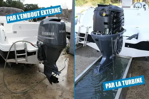 Rinçage d'un moteur hors-bord Rinçage d'un moteur hors-bord