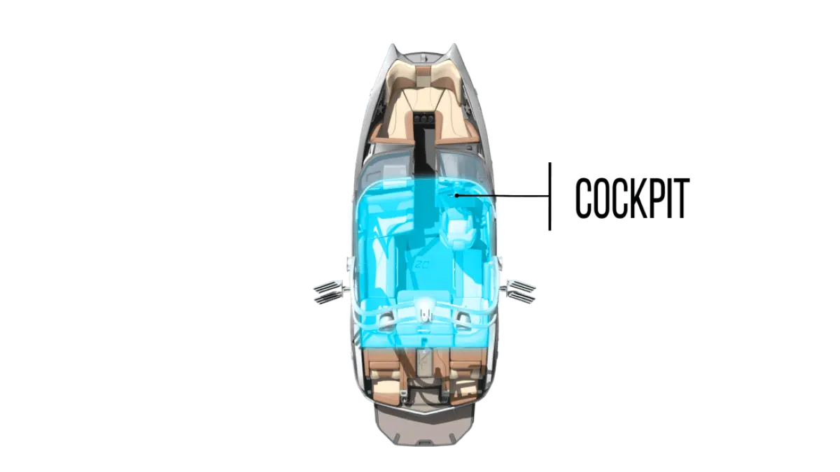 Cockpit d'un bateau