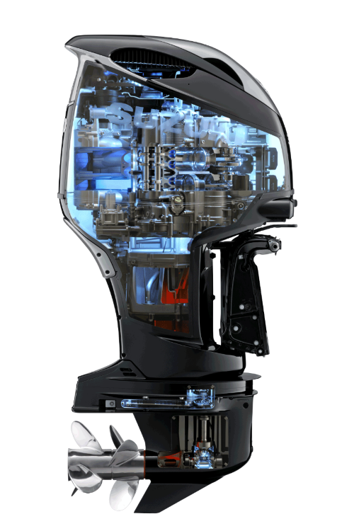 Moteur hors-bord en transparence Moteur hors-bord en transparence