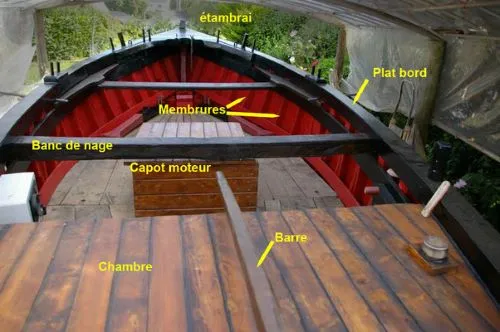 Plat bord d'un bateau en bois
