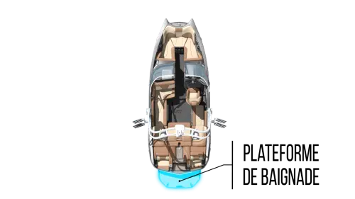 Plateforme de baignade d'un bateau Plateforme de baignade d'un bateau