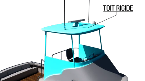 Toit rigide d'un bateau Toit rigide d'un bateau