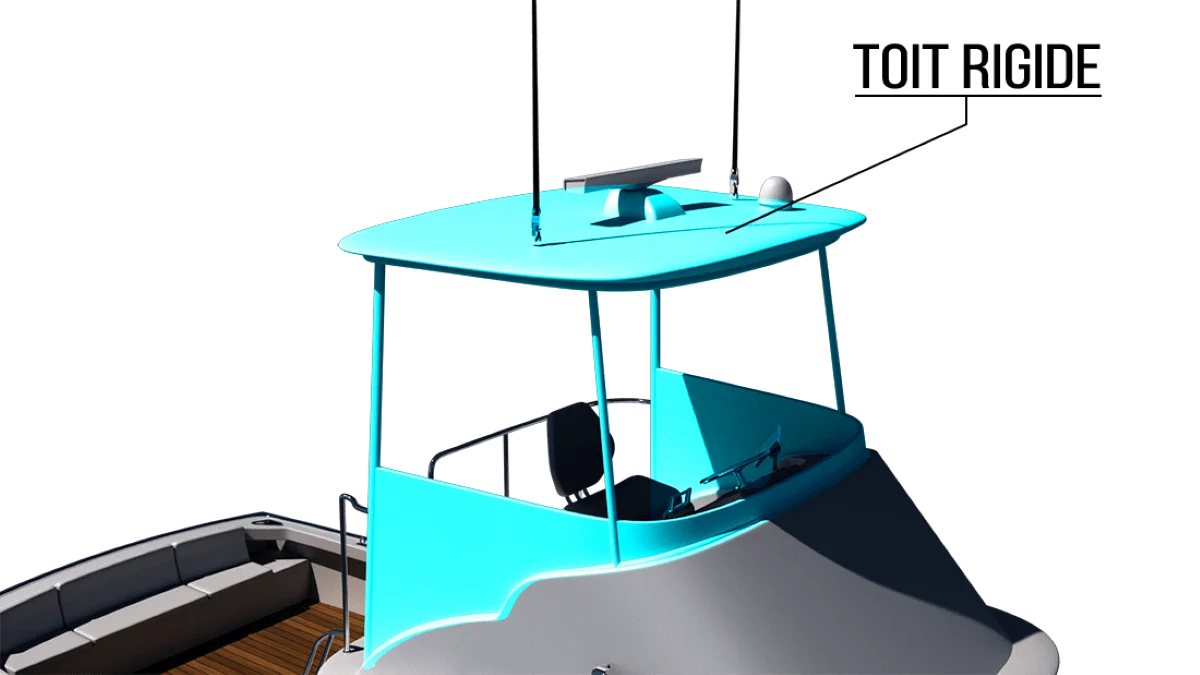 Toit rigide d'un bateau