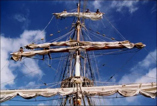 Vergues d'un voilier