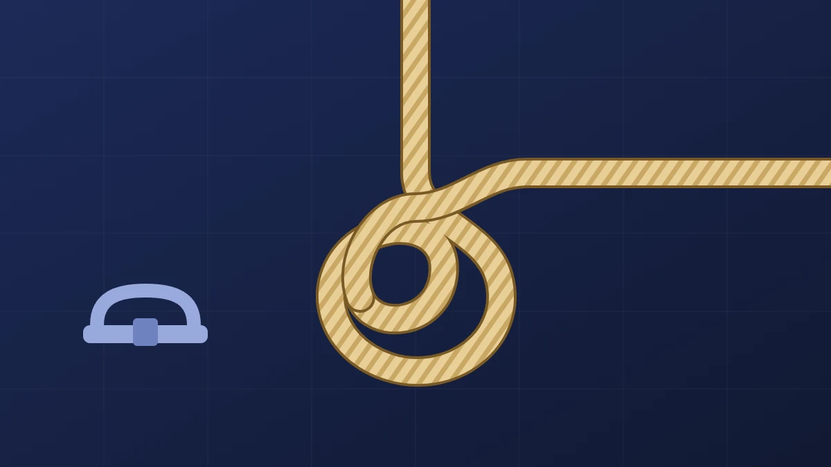 Illustration d’un cordage formant un nœud près d’un taquet